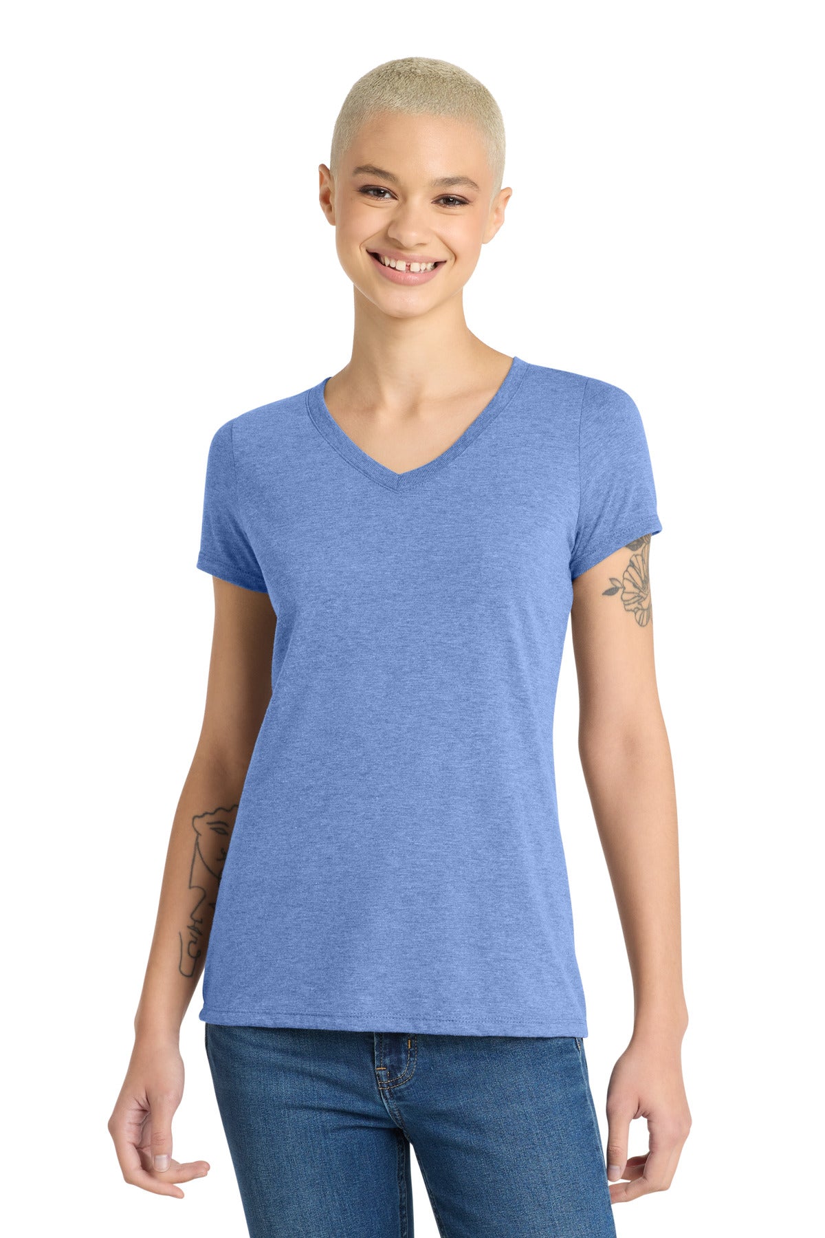 District® Women's Perfect Tri® V-Neck Tee DM1350L