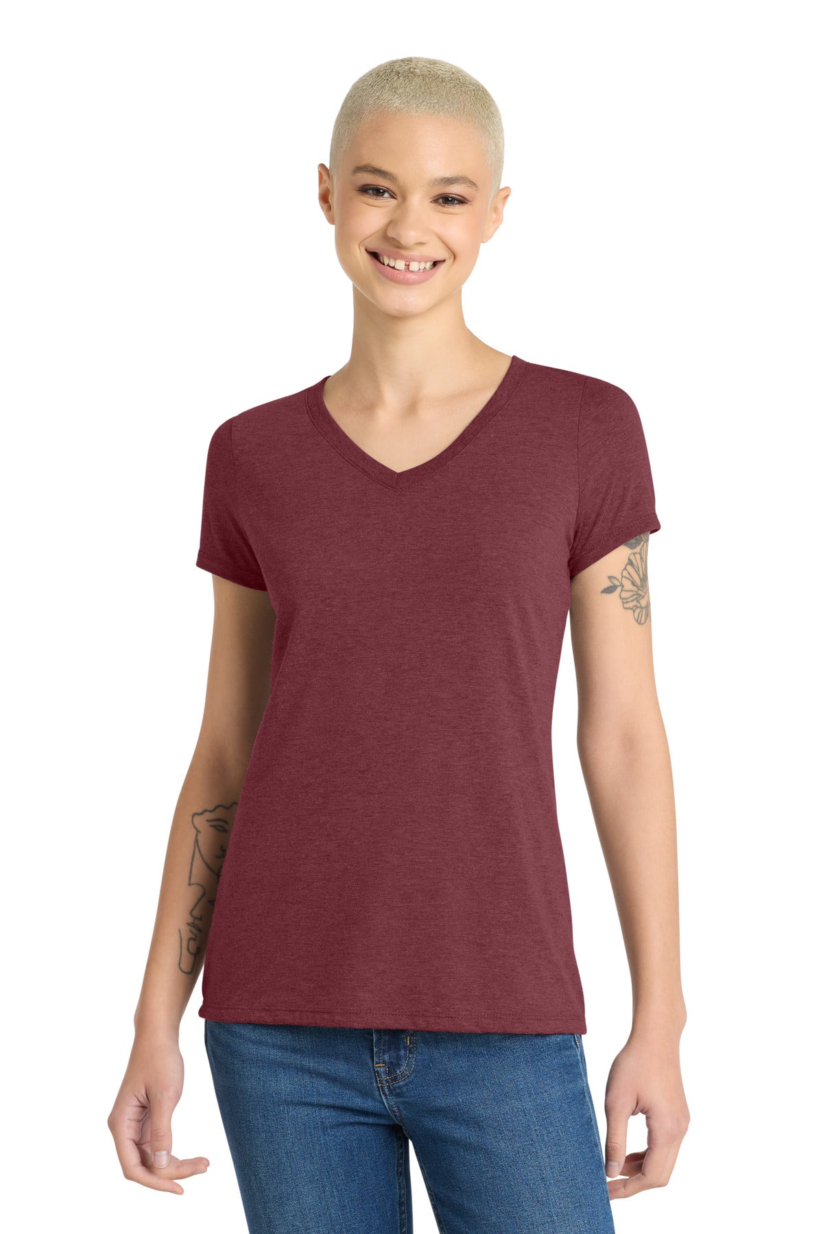 District® Women's Perfect Tri® V-Neck Tee DM1350L