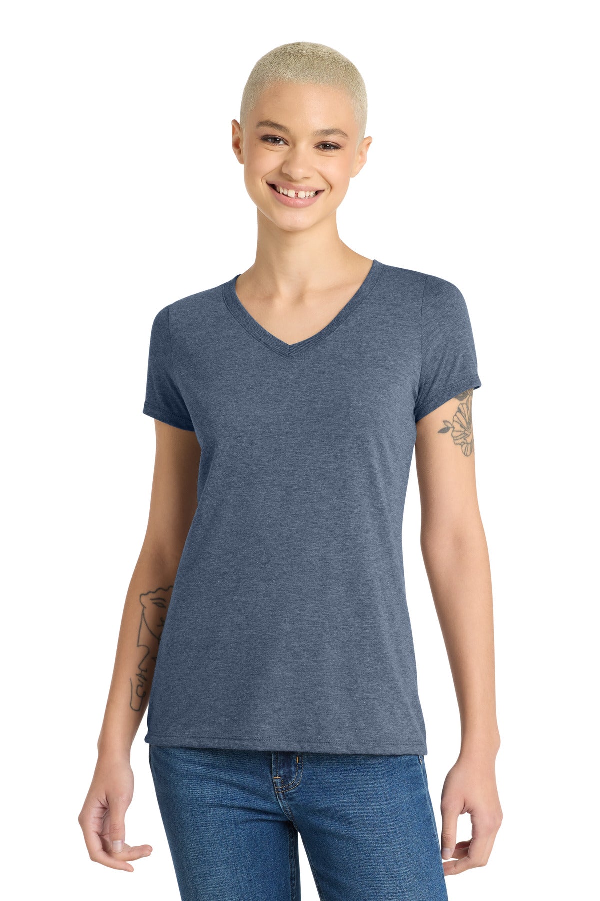 District® Women's Perfect Tri® V-Neck Tee DM1350L