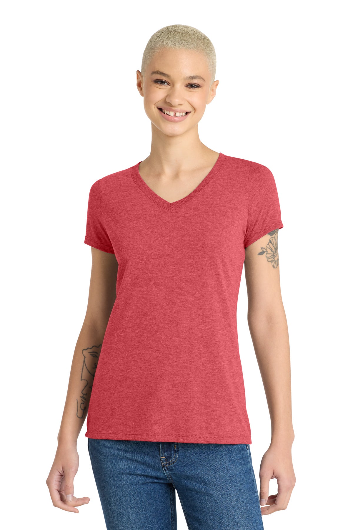 District® Women's Perfect Tri® V-Neck Tee DM1350L