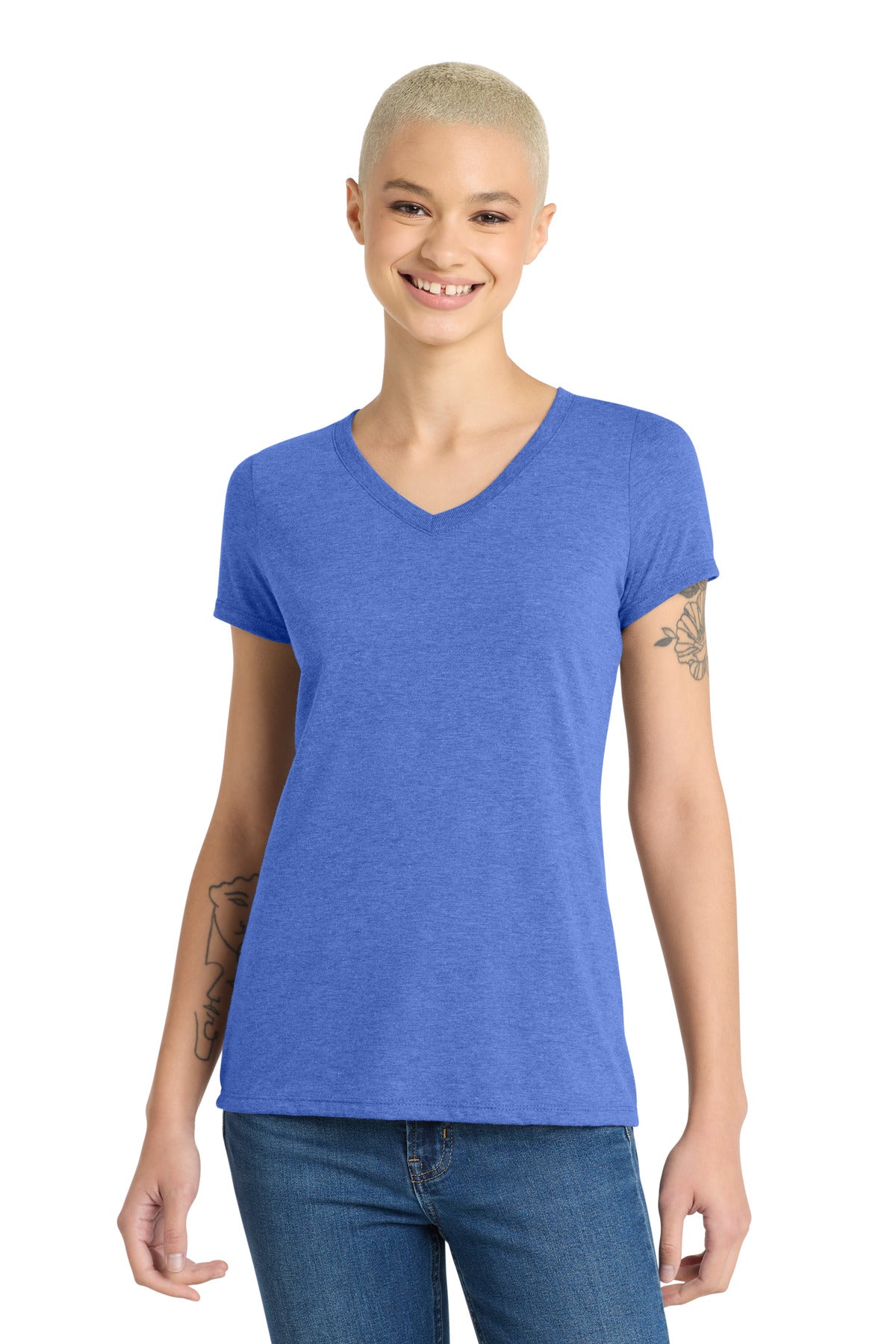 District® Women's Perfect Tri® V-Neck Tee DM1350L