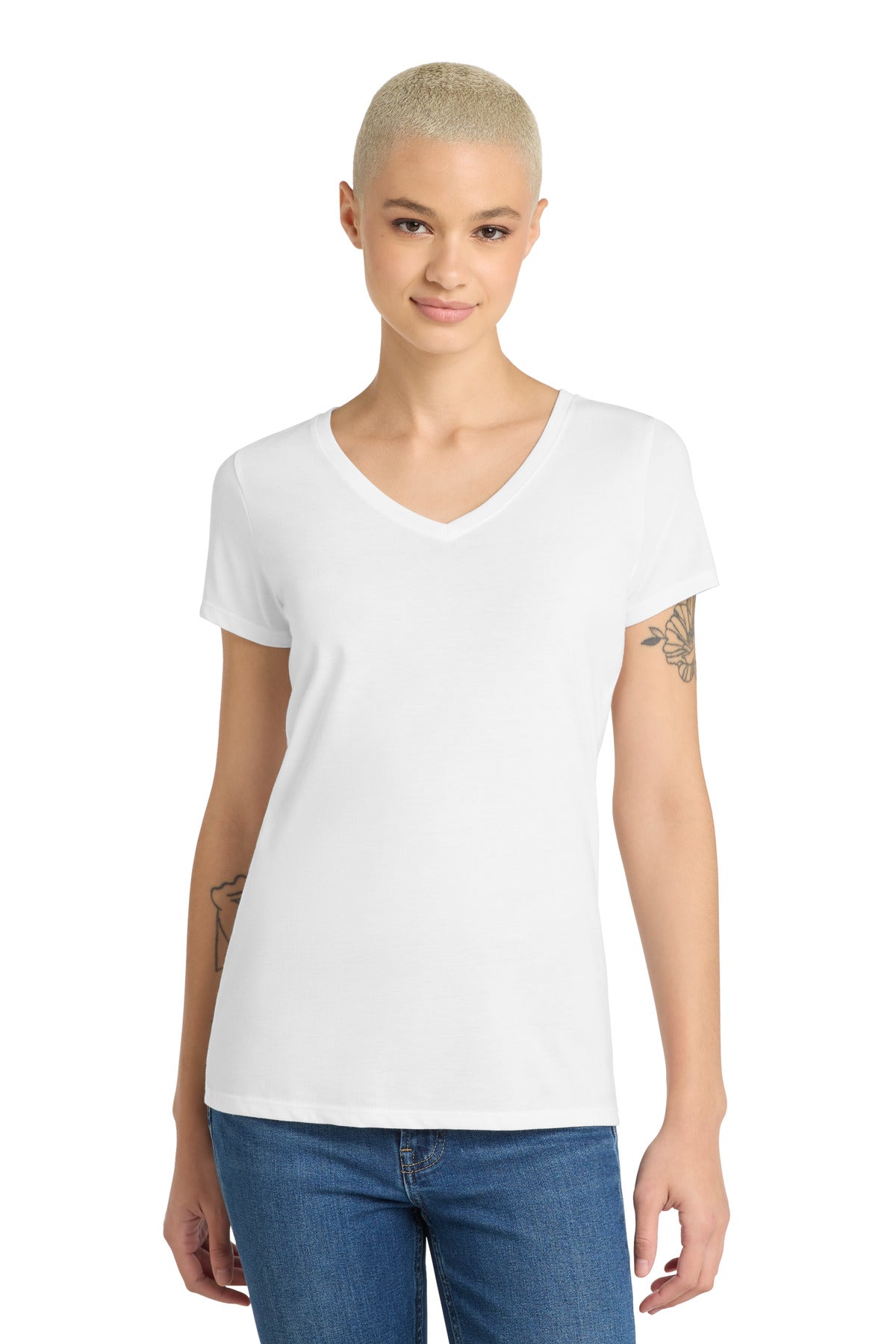 District® Women's Perfect Tri® V-Neck Tee DM1350L