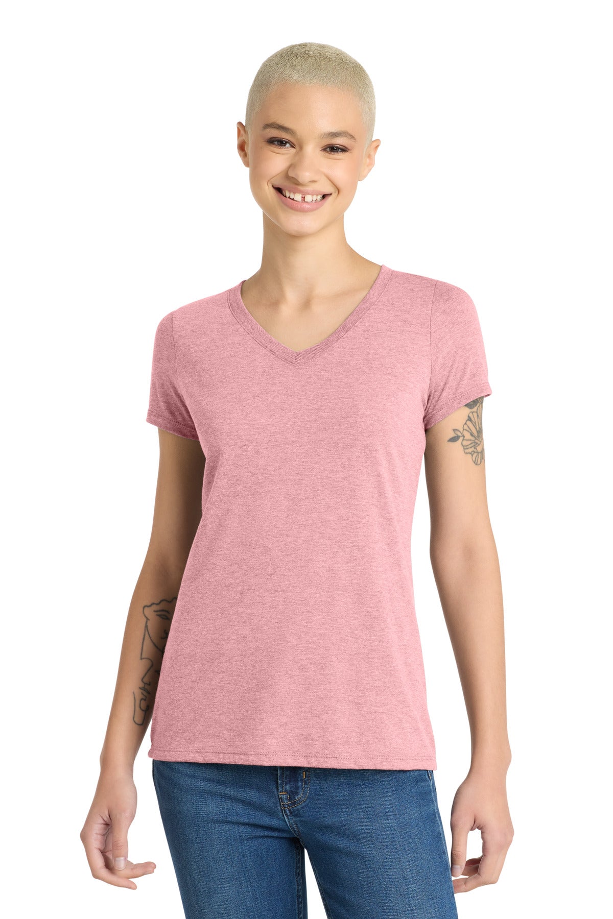 District® Women's Perfect Tri® V-Neck Tee DM1350L