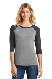 District® Women's Perfect Tri® 3/4-Sleeve Raglan DM136L