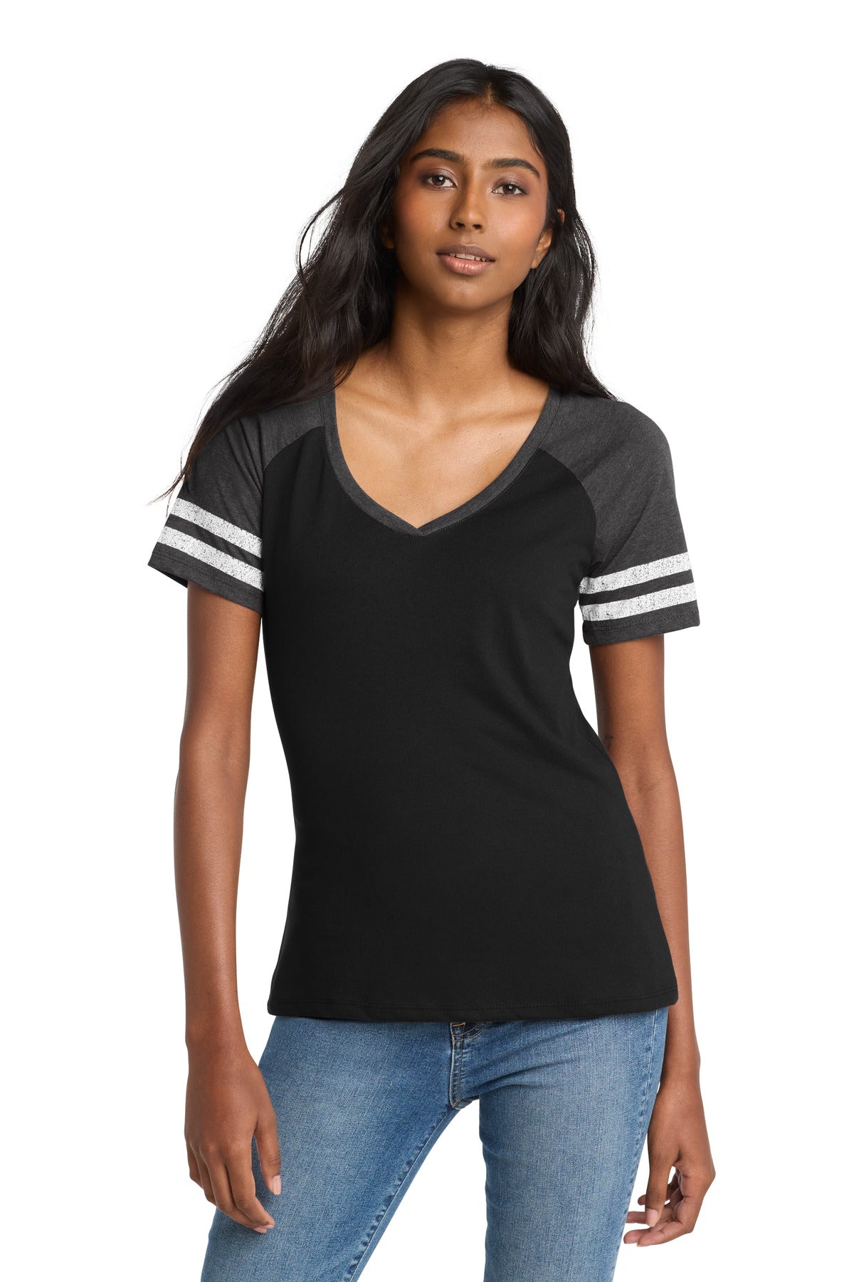 District ® Women's Game V-Neck Tee DM476