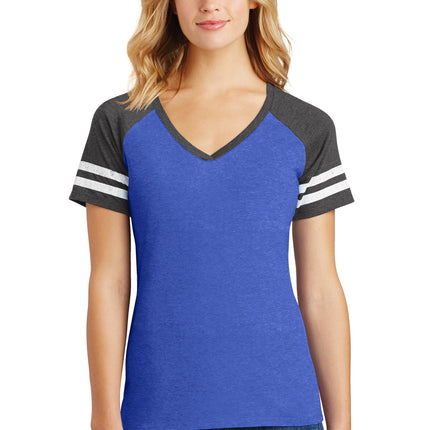 District  ® Women's Game V-Neck Tee. DM476