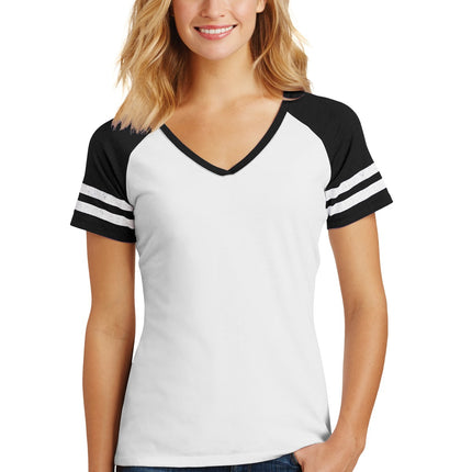 District  ® Women's Game V-Neck Tee. DM476