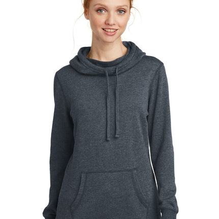 District  ® Women's Lightweight Fleece Hoodie. DM493