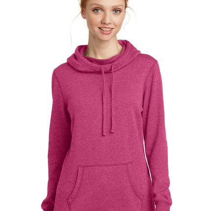 District  ® Women's Lightweight Fleece Hoodie. DM493