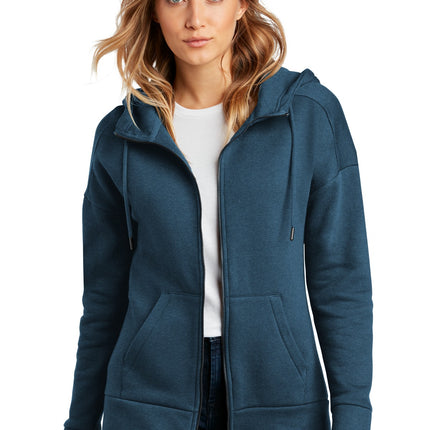 District  ® Women's Perfect Weight  ® Fleece Drop Shoulder Full-Zip Hoodie DT1104