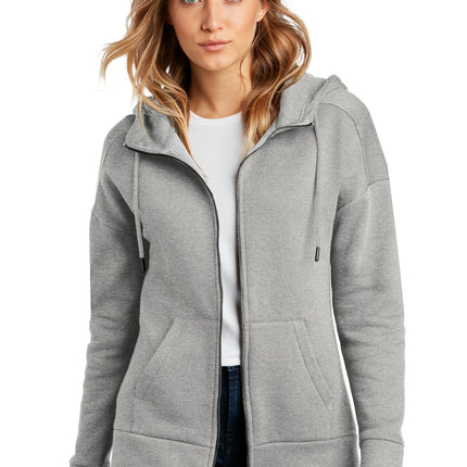 District  ® Women's Perfect Weight  ® Fleece Drop Shoulder Full-Zip Hoodie DT1104
