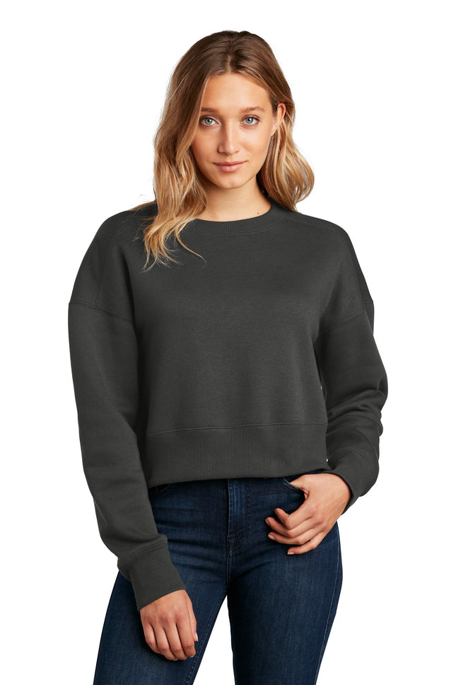 District  ® Women's Perfect Weight  ® Fleece Cropped Crew DT1105