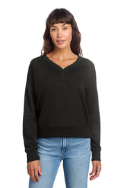 District® Women's Perfect Tri® Fleece V-Neck Sweatshirt DT1312