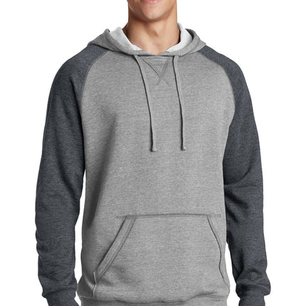 District ® Young Mens Lightweight Fleece Raglan Hoodie.  DT196