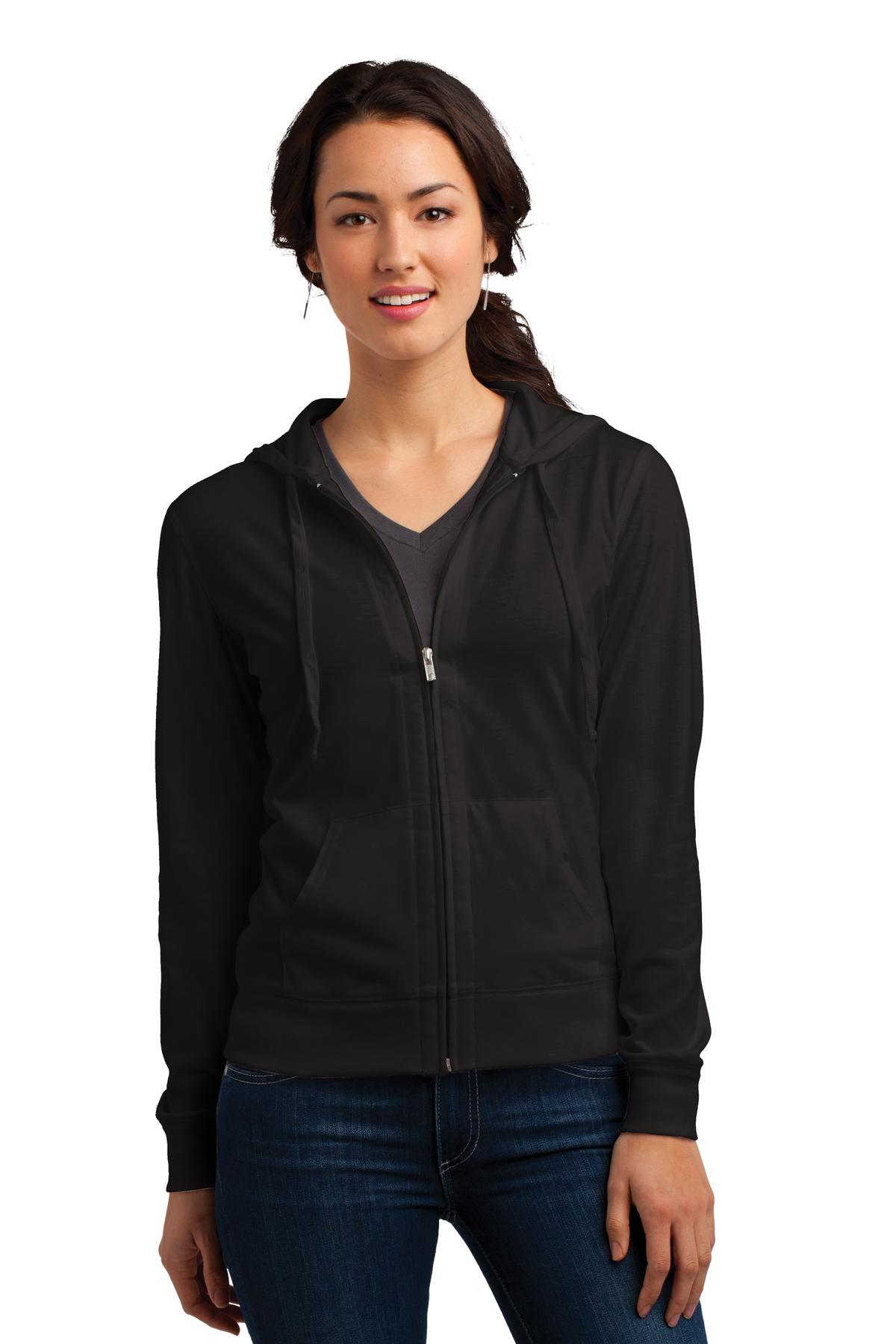 District® Women's Fitted Jersey Full-Zip Hoodie DT2100