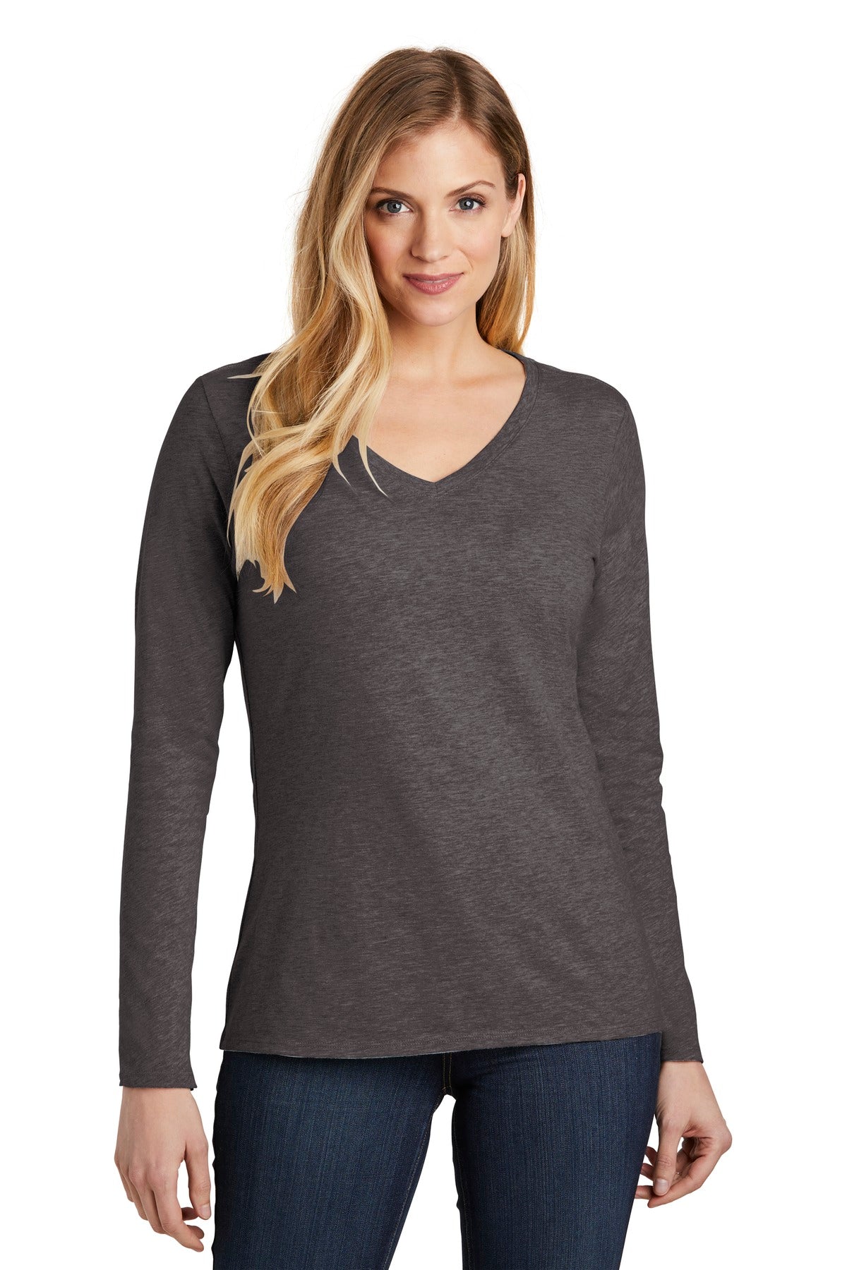 District ® Women's Very Important Tee ® Long Sleeve V-Neck DT6201