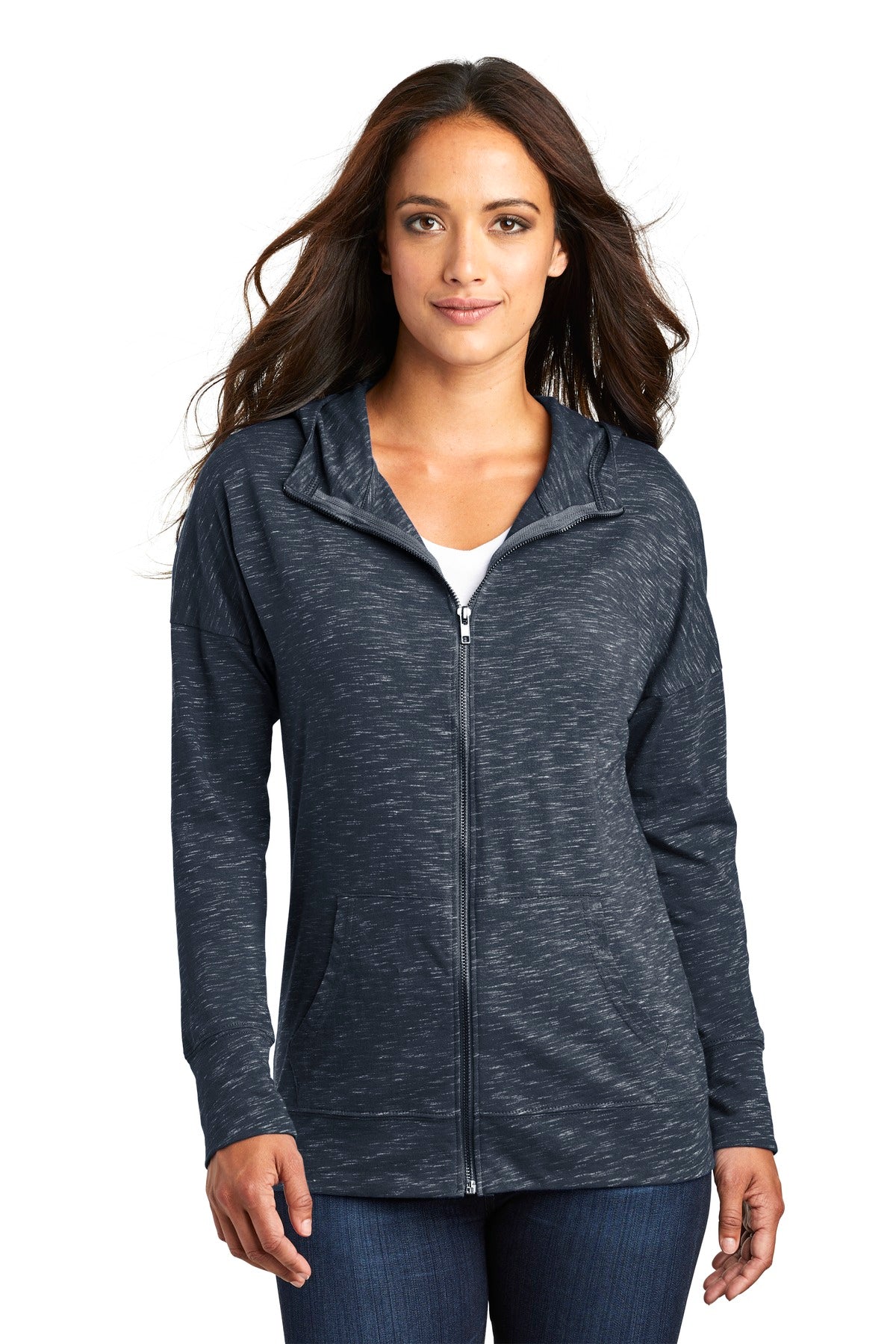 District ® Women's Medal Full-Zip Hoodie DT665