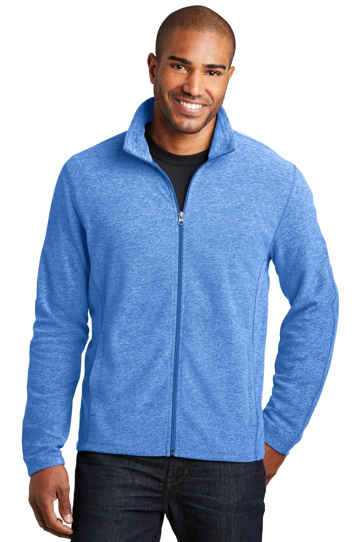 Port Authority® Heather Microfleece Full-Zip Jacket F235