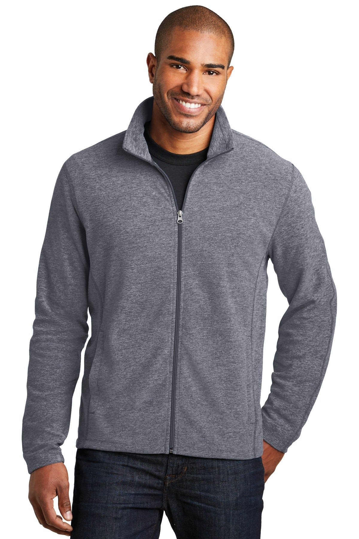 Port Authority® Heather Microfleece Full-Zip Jacket F235