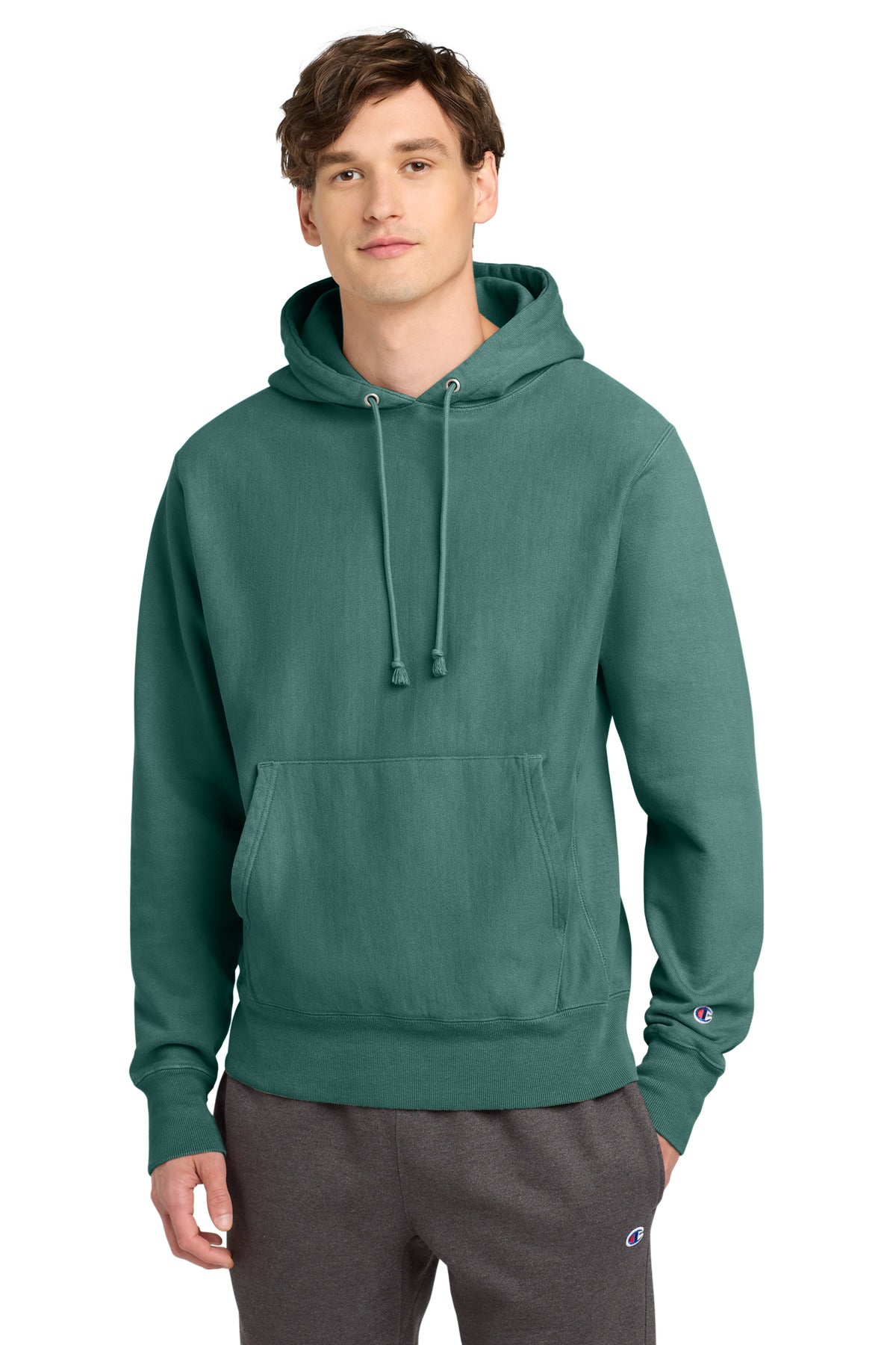 Champion ® Reverse Weave ® Garment-Dyed Hooded Sweatshirt GDS101