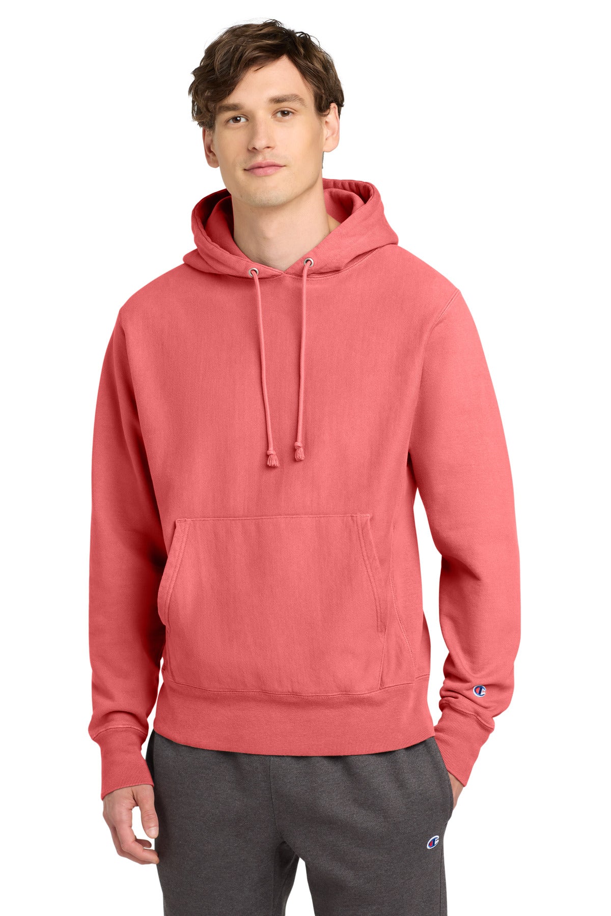 Champion ® Reverse Weave ® Garment-Dyed Hooded Sweatshirt GDS101