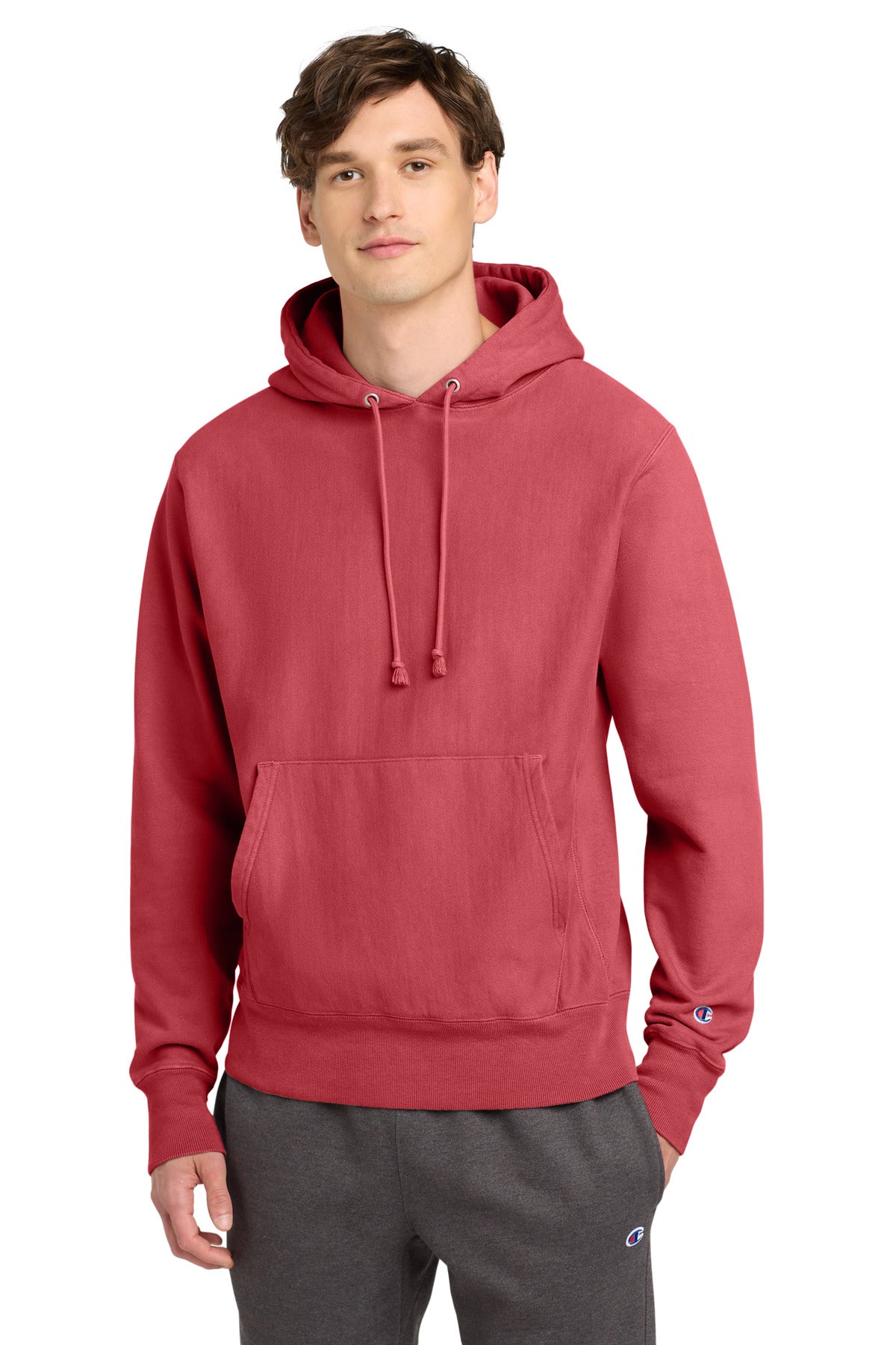 Champion ® Reverse Weave ® Garment-Dyed Hooded Sweatshirt GDS101