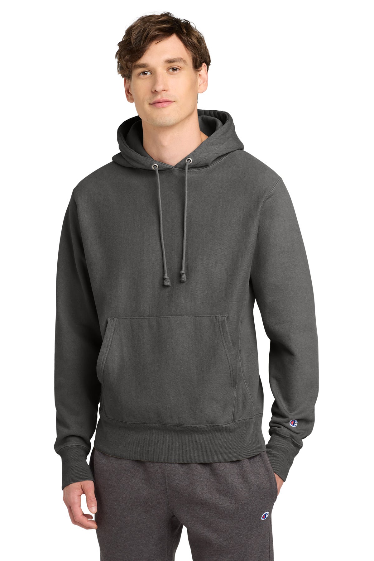 Champion ® Reverse Weave ® Garment-Dyed Hooded Sweatshirt GDS101