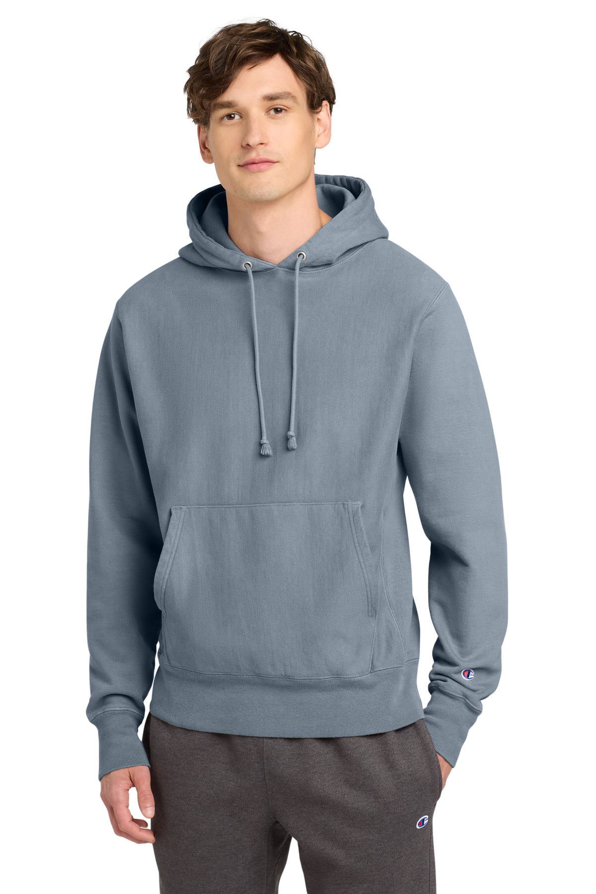 Champion ® Reverse Weave ® Garment-Dyed Hooded Sweatshirt GDS101