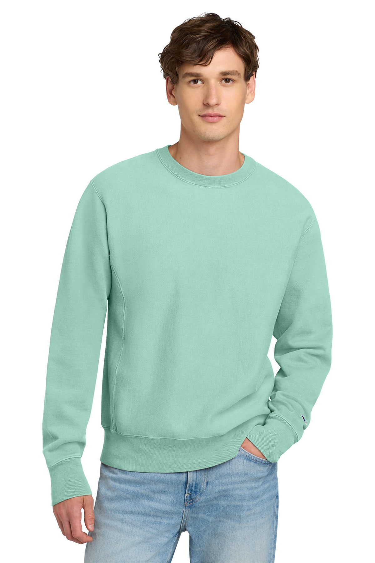 Champion ® Reverse Weave ® Garment-Dyed Crewneck Sweatshirt GDS149