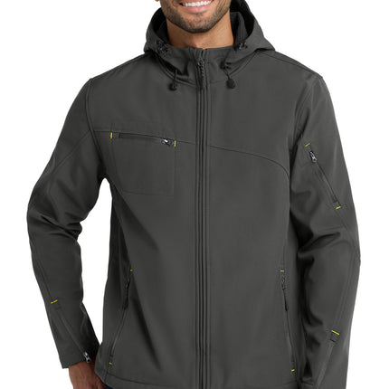 Port Authority ® Textured Hooded Soft Shell Jacket. J706