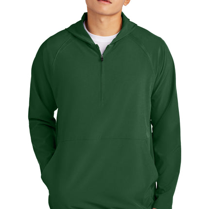 Sport-Tek ® Repeat 1/2-Zip Long Sleeve Hooded Jacket JST488