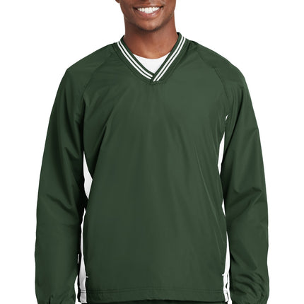 Sport-Tek ® Tipped V-Neck Raglan Wind Shirt. JST62