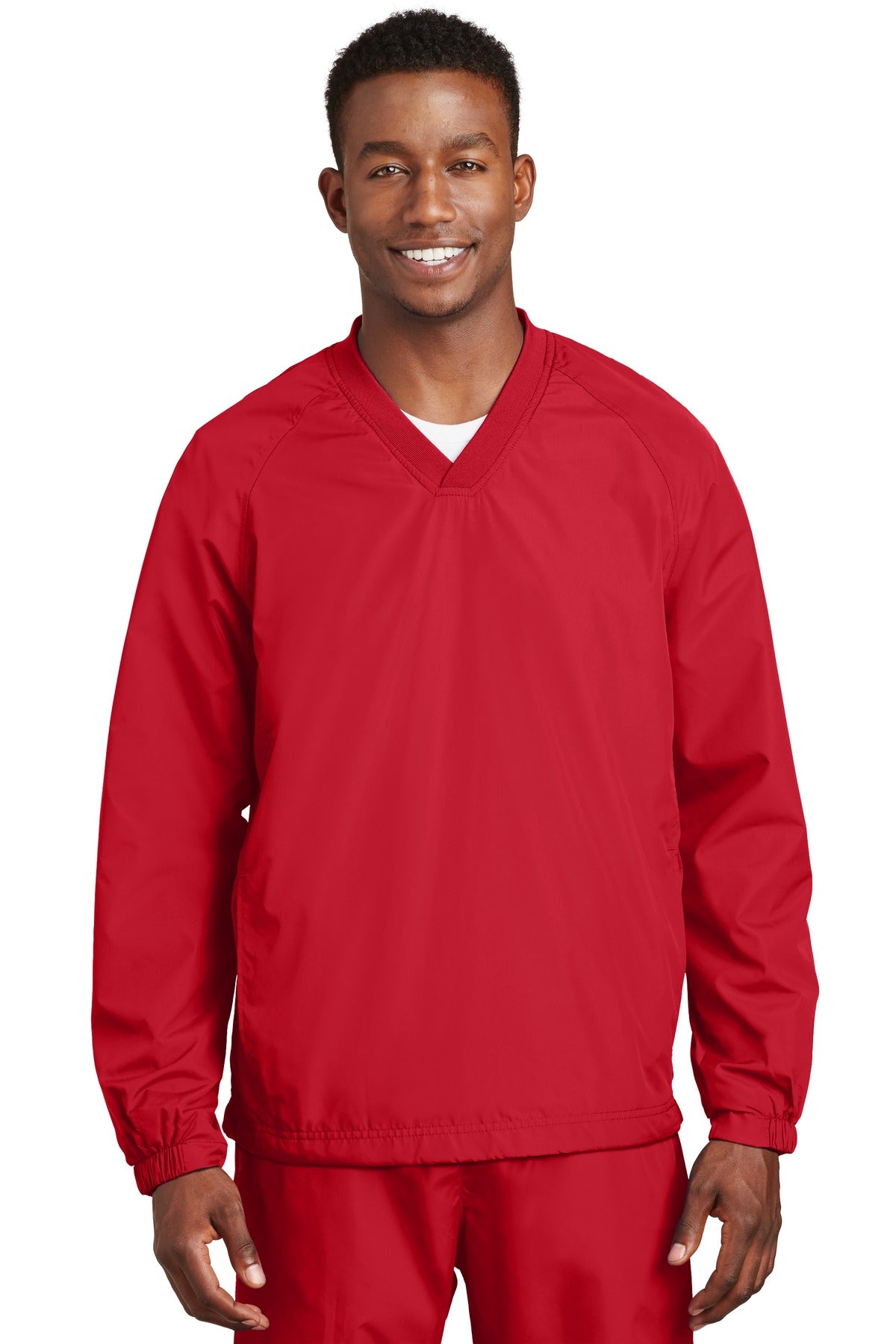 Sport-Tek® V-Neck Raglan Wind Shirt JST72