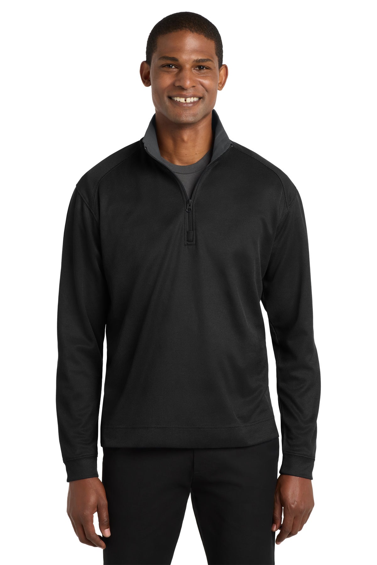 Port Authority® Vertical Texture 1/4-Zip Pullover K805