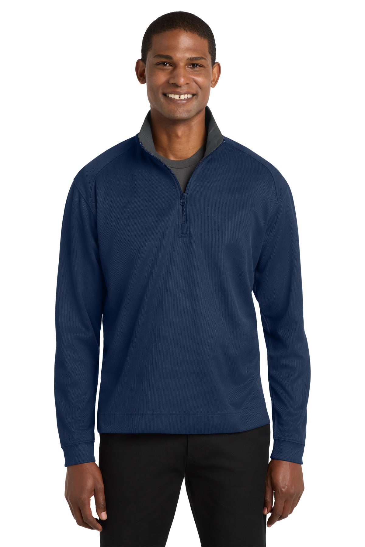 Port Authority® Vertical Texture 1/4-Zip Pullover K805