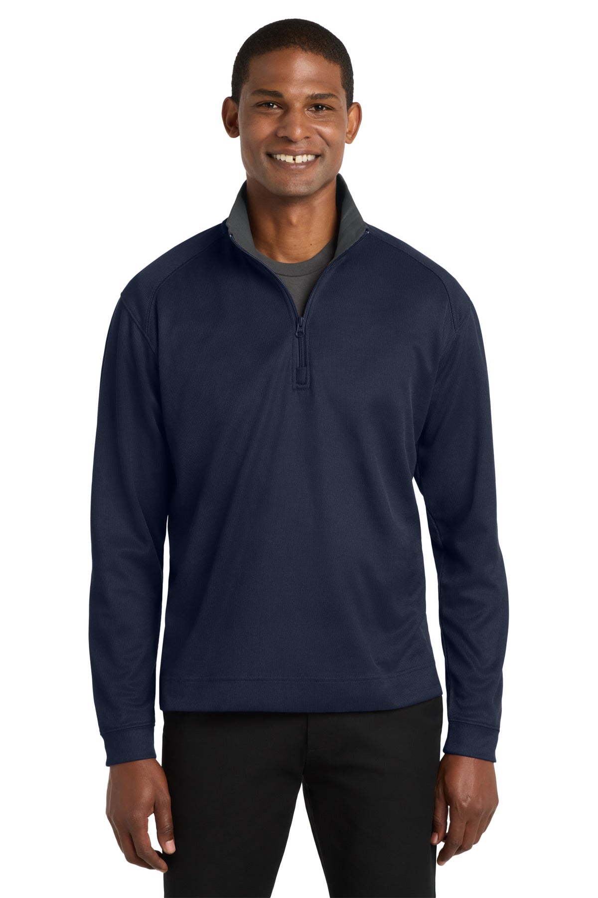 Port Authority® Vertical Texture 1/4-Zip Pullover K805