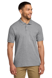 Port & Co Core Blend Jersey Knit Pocket Polo. KP55P