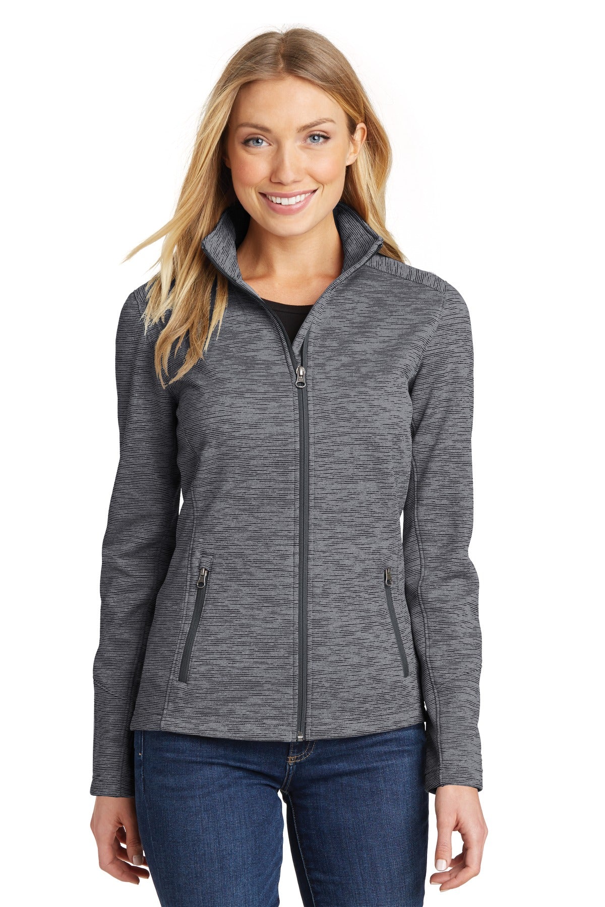 Port Authority® Women's Digi Stripe Fleece Jacket L231