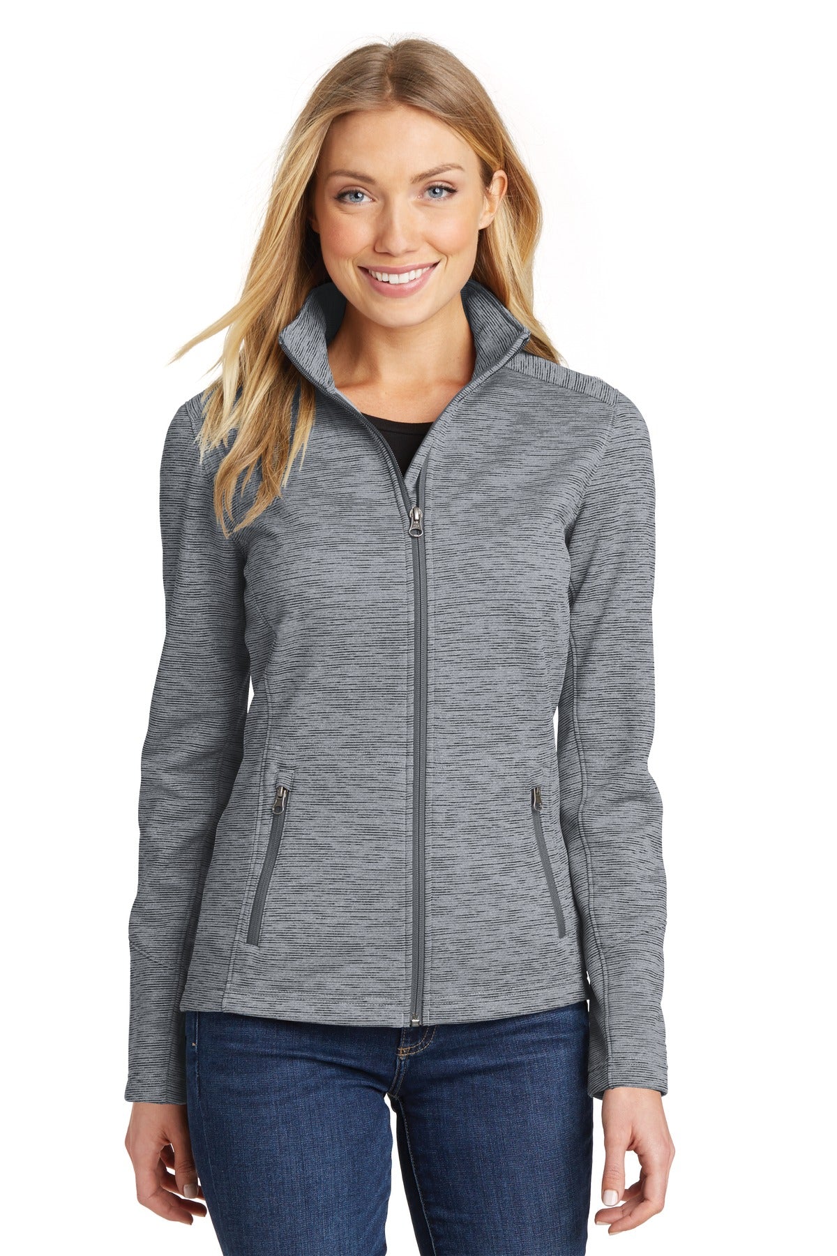 Port Authority® Women's Digi Stripe Fleece Jacket L231