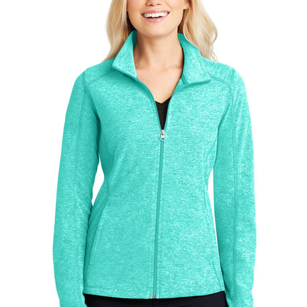 Port Authority ® Women's Heather Microfleece Full-Zip Jacket. L235