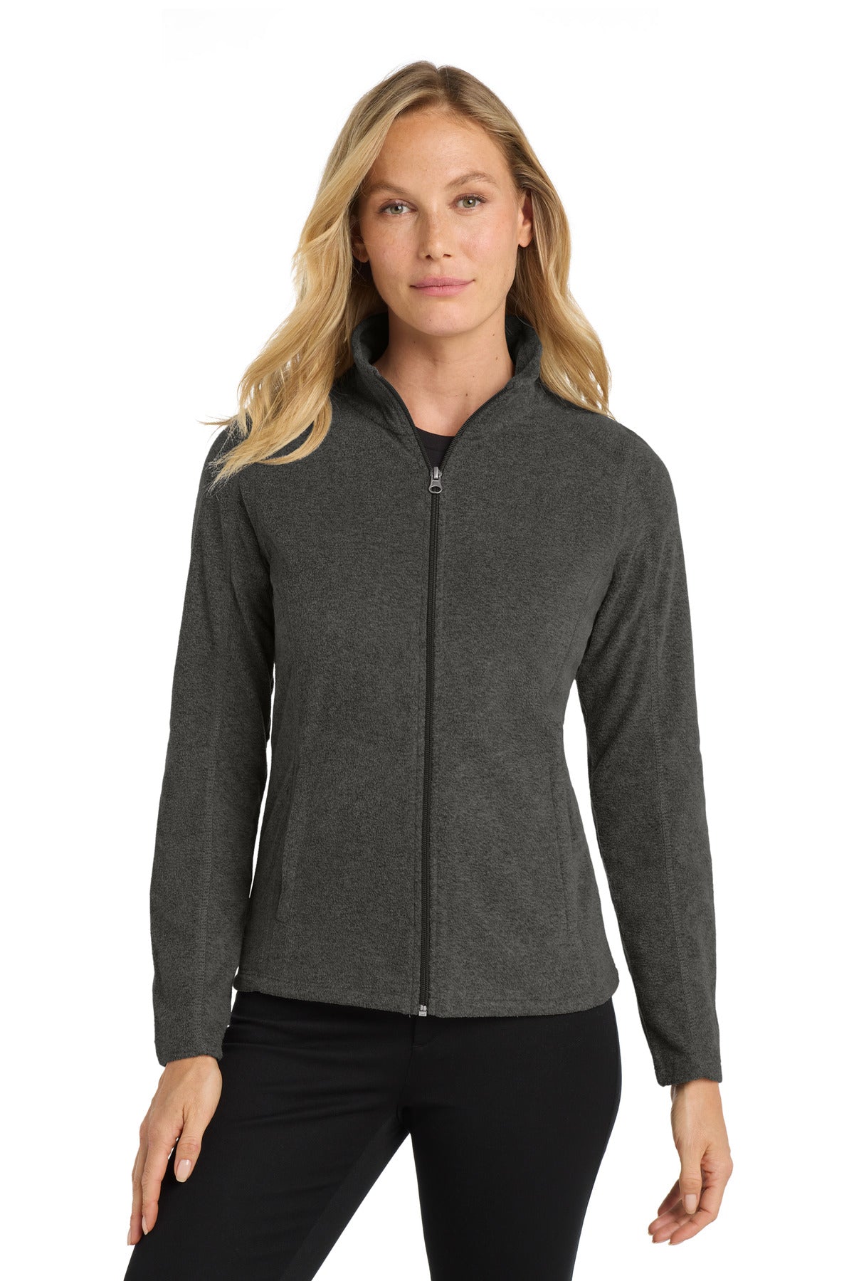Port Authority® Women's Heather Microfleece Full-Zip Jacket L235