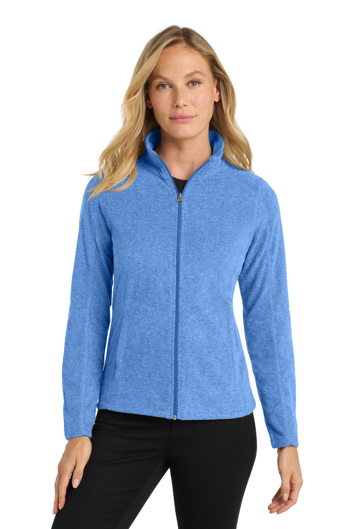 Port Authority® Women's Heather Microfleece Full-Zip Jacket L235