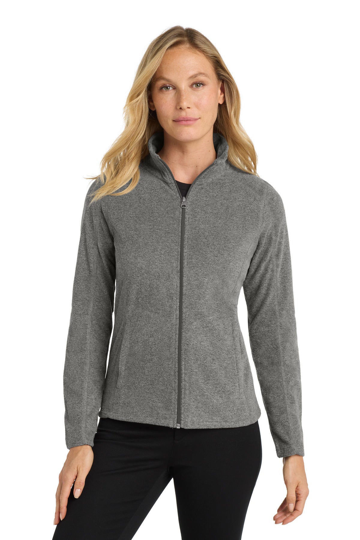 Port Authority® Women's Heather Microfleece Full-Zip Jacket L235