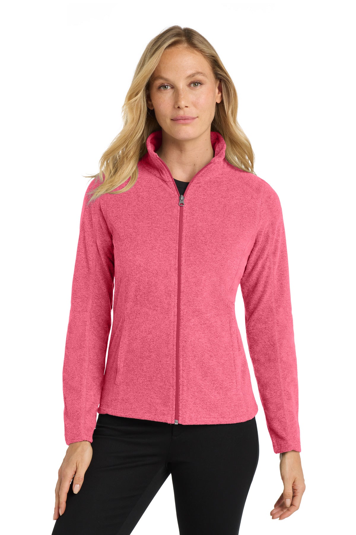 Port Authority® Women's Heather Microfleece Full-Zip Jacket L235