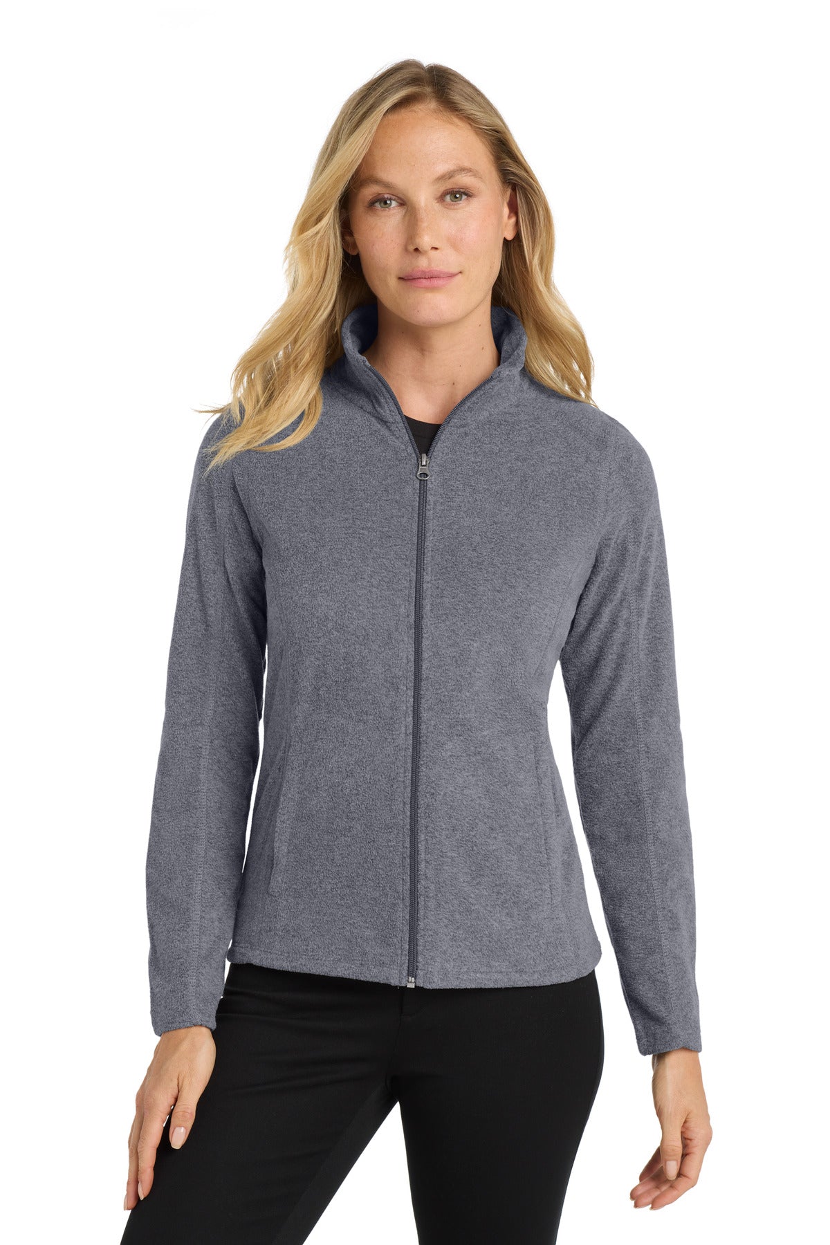 Port Authority® Women's Heather Microfleece Full-Zip Jacket L235