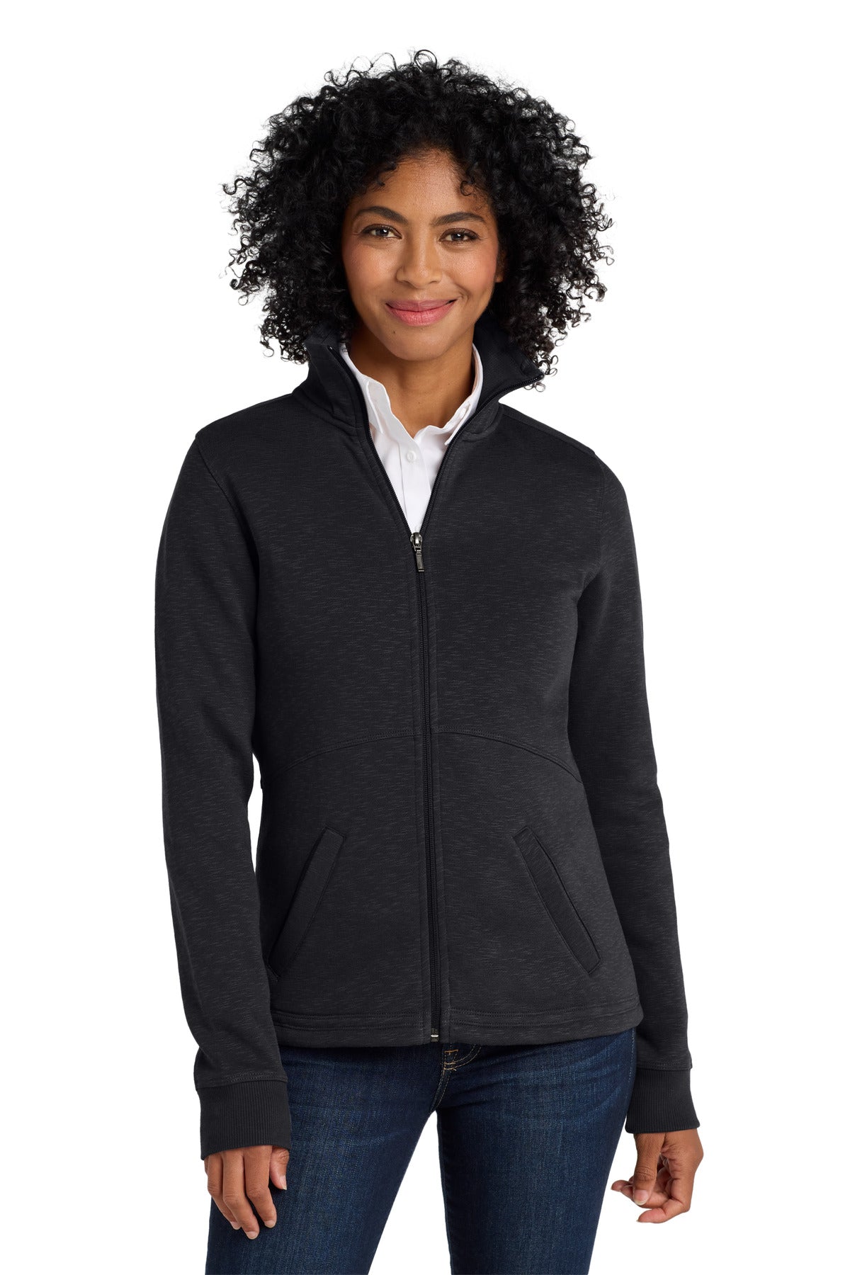 Port Authority® Women's Slub Fleece Full-Zip Jacket L293