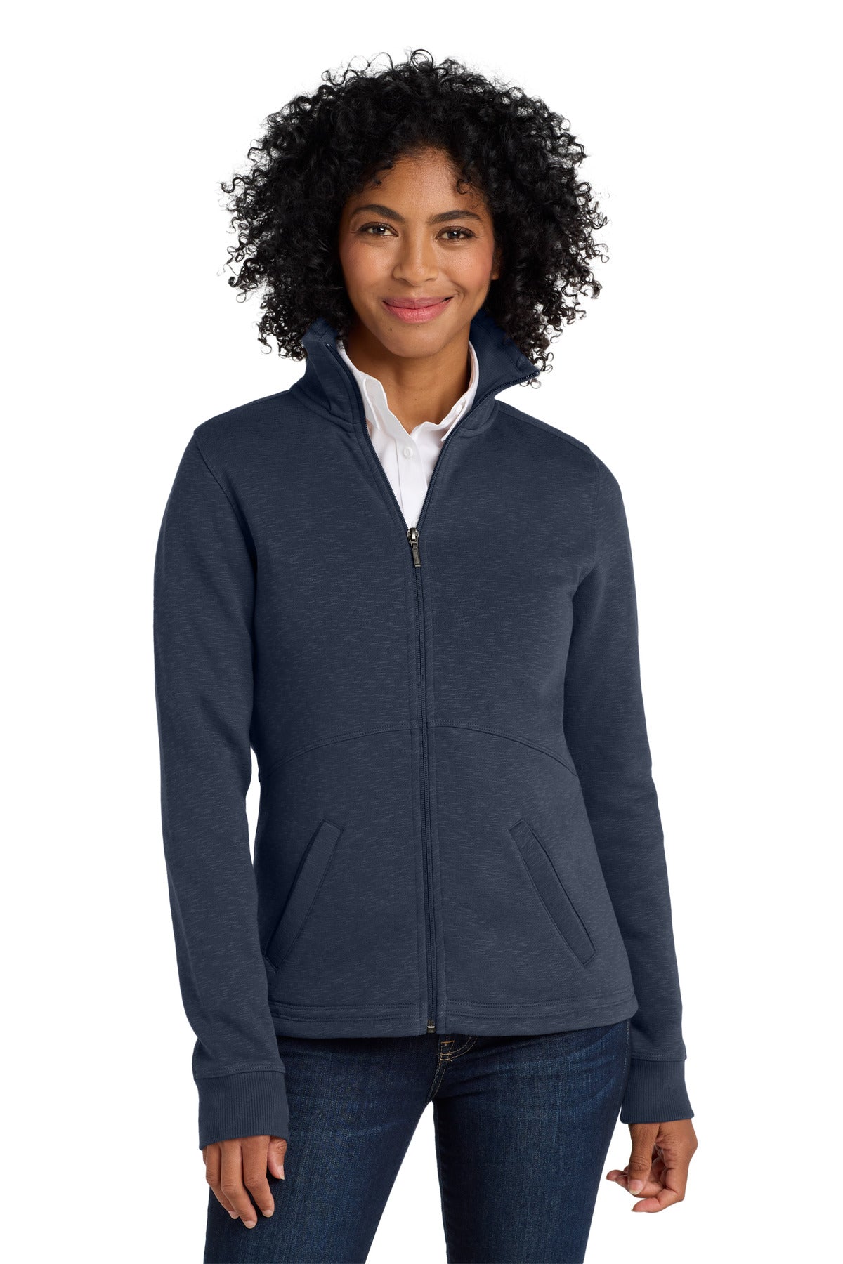 Port Authority® Women's Slub Fleece Full-Zip Jacket L293
