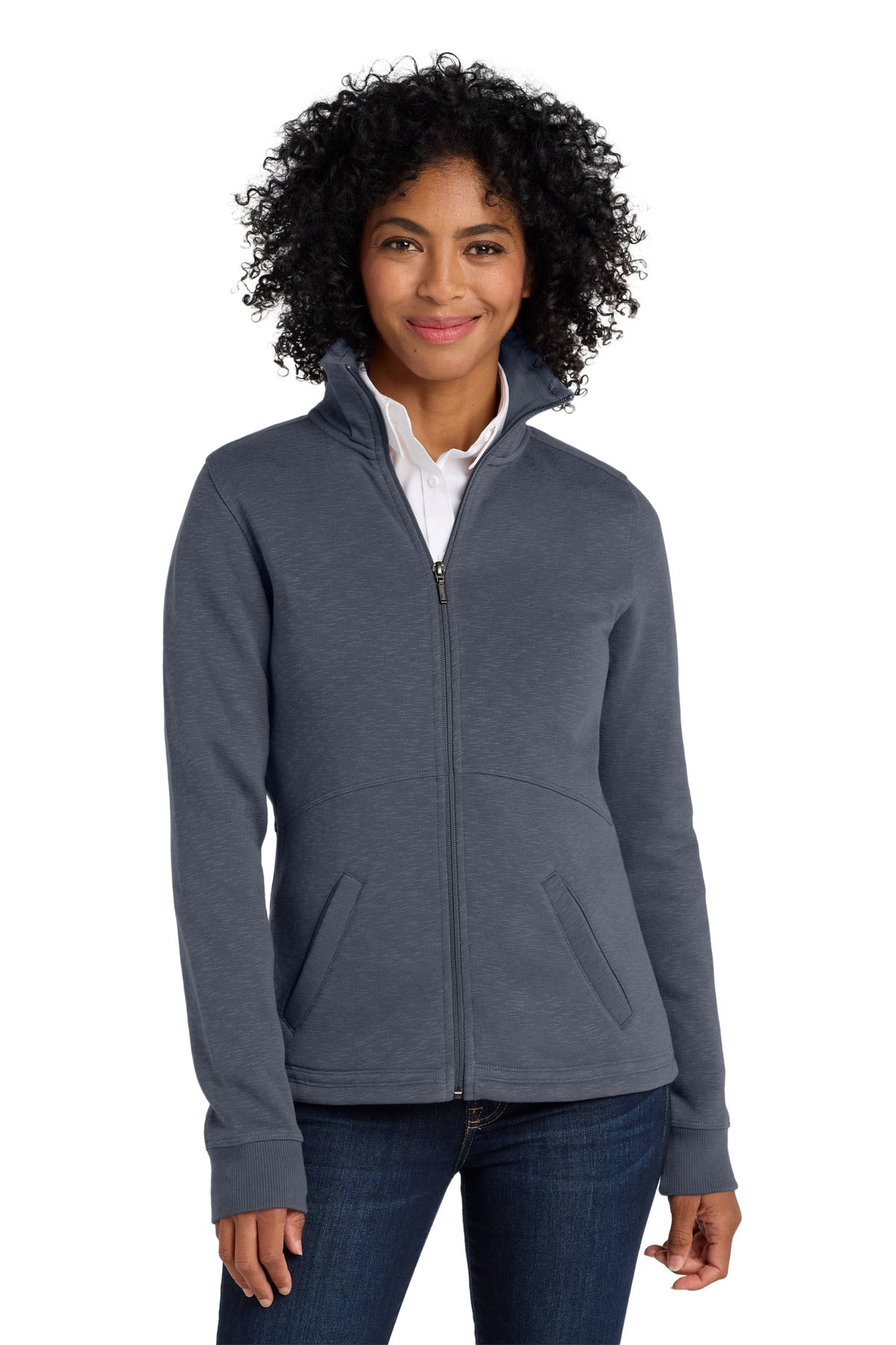 Port Authority® Women's Slub Fleece Full-Zip Jacket L293