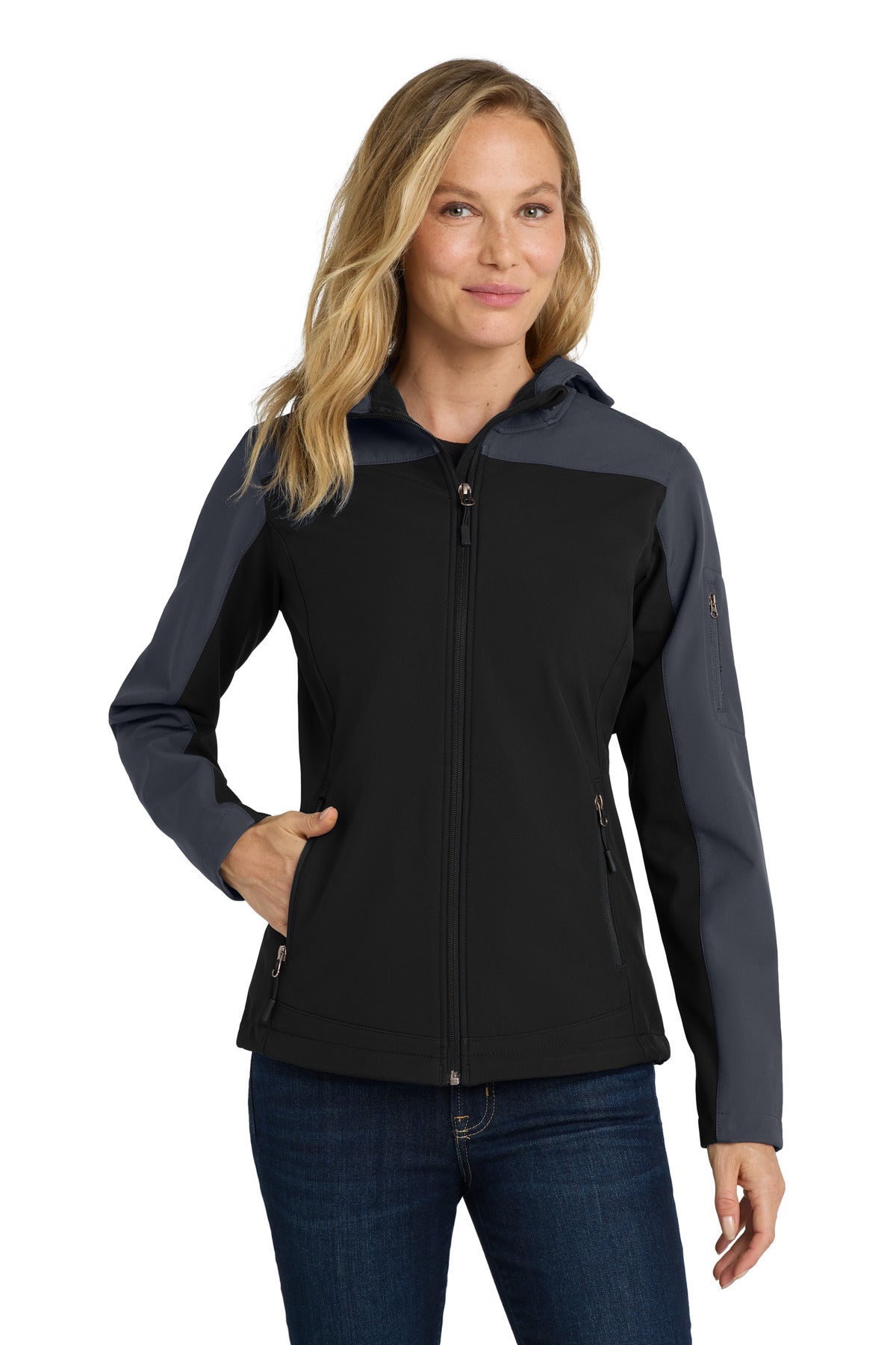 Port Authority® Women's Hooded Core Soft Shell Jacket L335