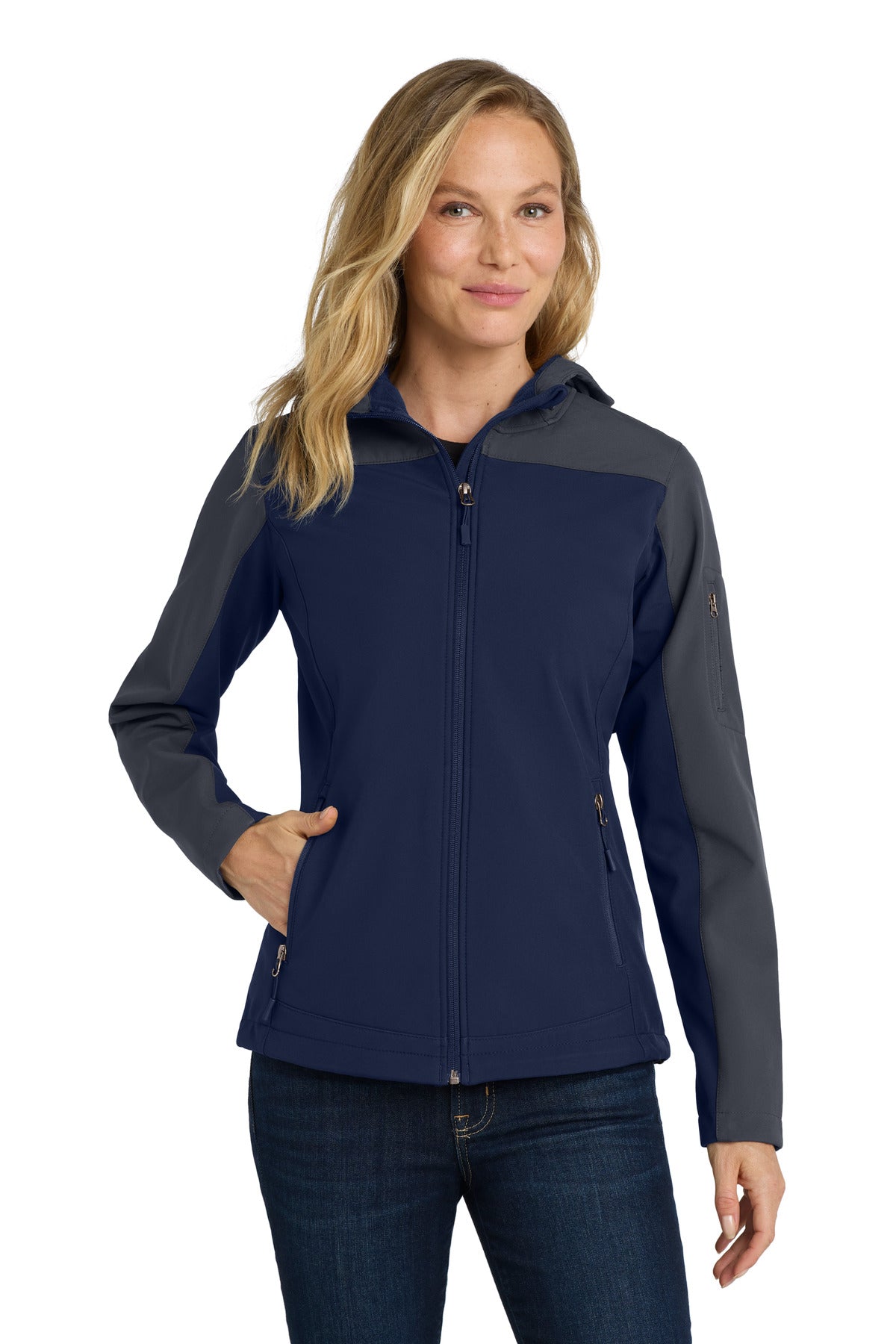 Port Authority® Women's Hooded Core Soft Shell Jacket L335